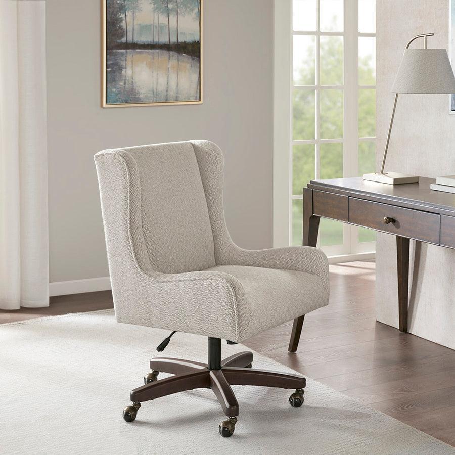 Gable Transitional Office Chair 24.5"W x 26.75"D x 37.75"~41.75"H Cream Olliix.com