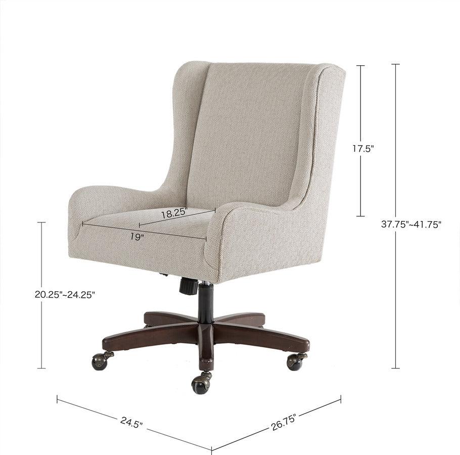 Gable Transitional Office Chair 24.5"W x 26.75"D x 37.75"~41.75"H Cream Olliix.com