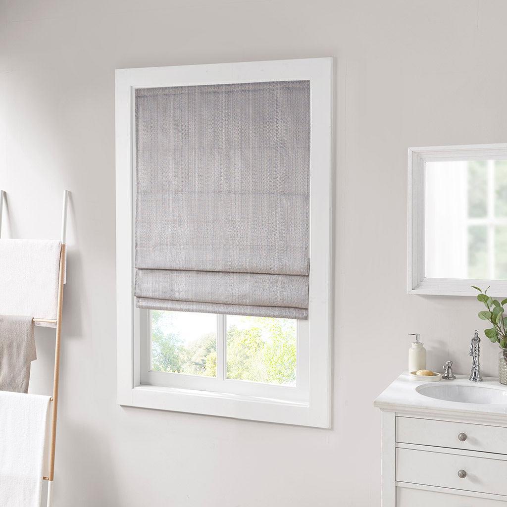 Galen 64" Basketweave  Cordless Roman Shade Gray Olliix.com