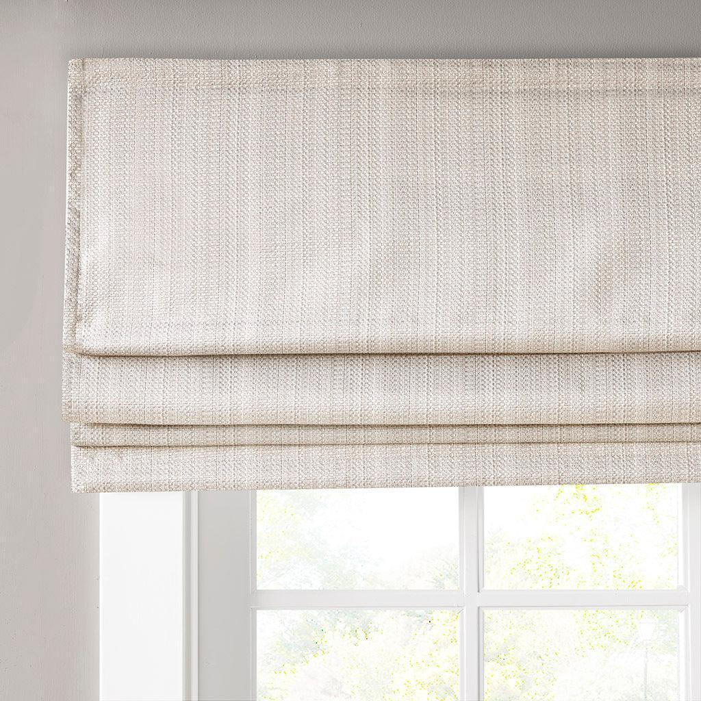 Galen 64" Basketweave Cordless Roman Shade Ivory Olliix.com