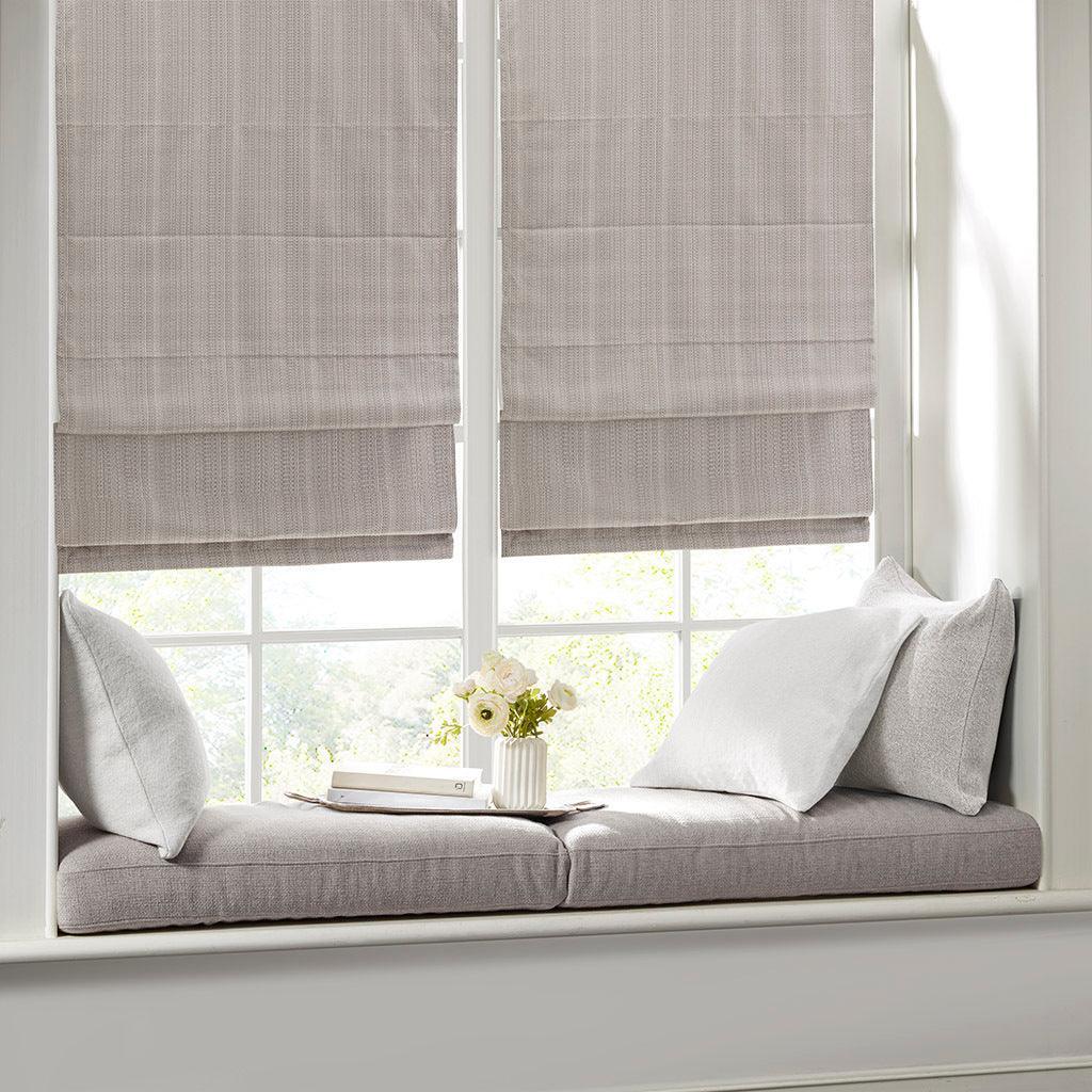 Galen 64" Basketweave Cordless Roman Shade Taupe Olliix.com