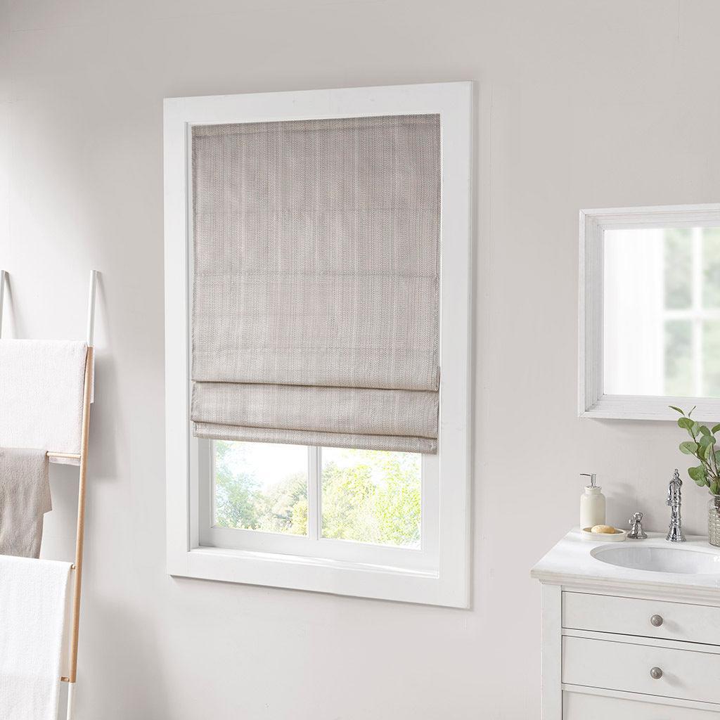 Galen 64" Basketweave Cordless Roman Shade Taupe Olliix.com