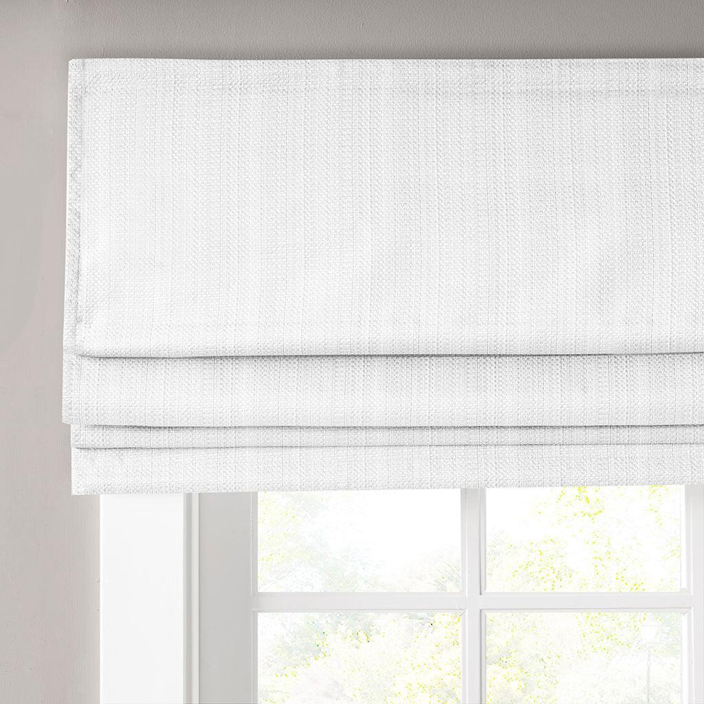 Galen 64" Basketweave Cordless Roman Shade White Olliix.com