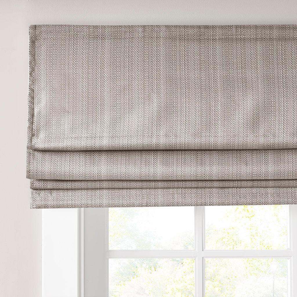 Galen 64" Basketweave Light Filtering Roman Shade Taupe Olliix.com