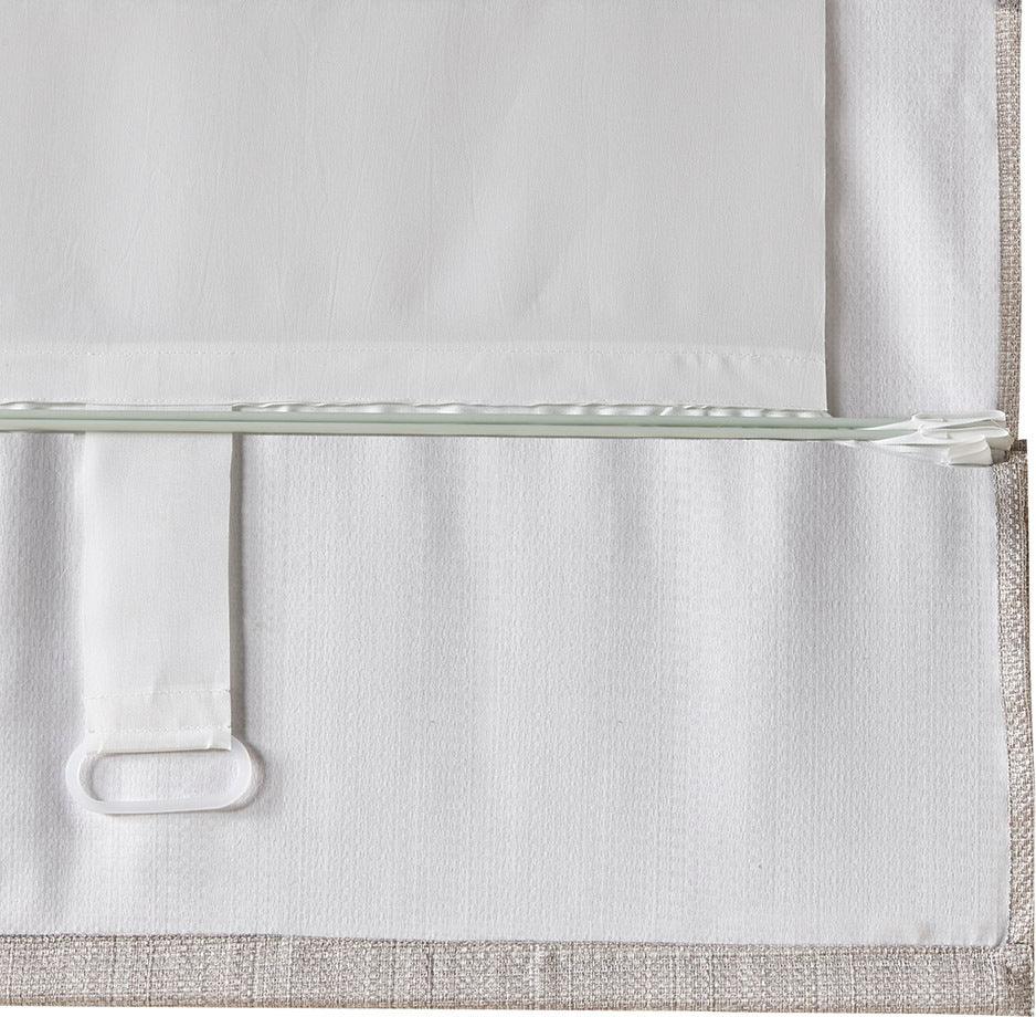 Galen 64" Basketweave Light Filtering Roman Shade Taupe Olliix.com