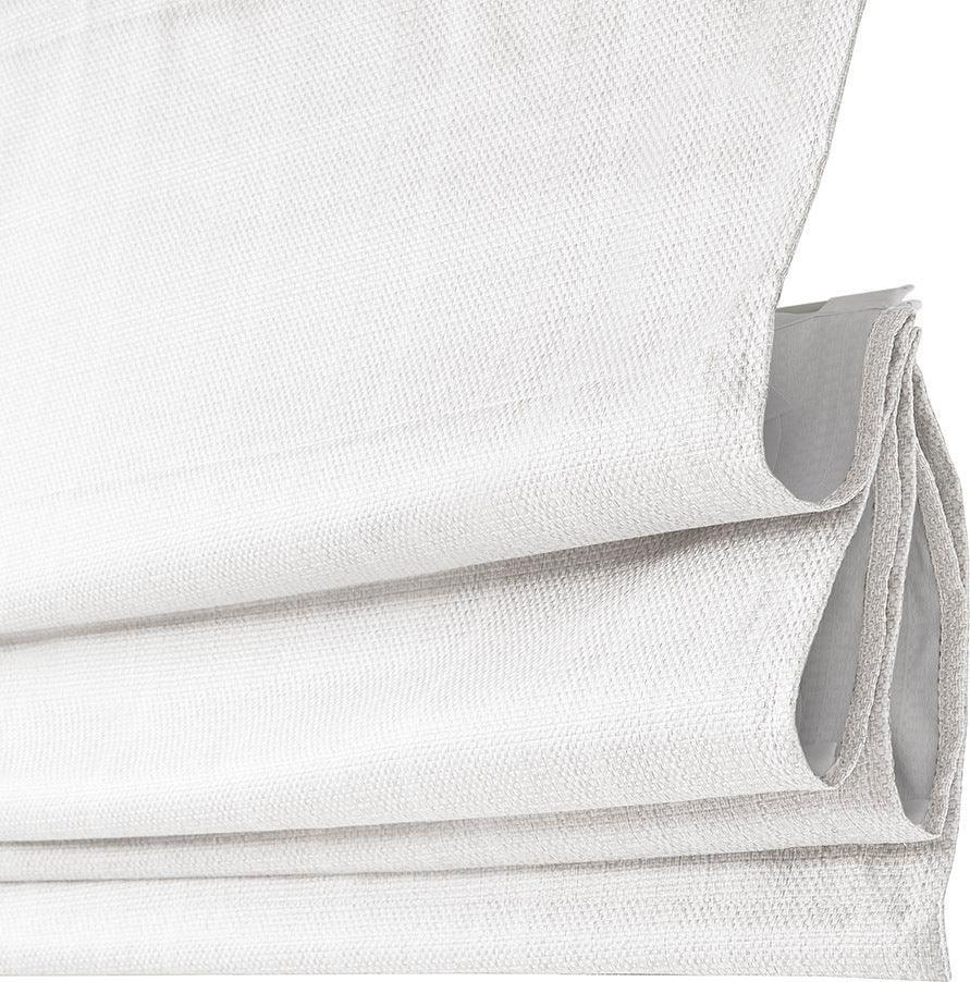 Galen 64" Basketweave Light Filtering Roman Shade White Olliix.com