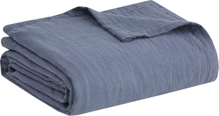 Gauze Casual 100% Cotton Lightweight Blanket Full/Queen Charcoal Olliix.com