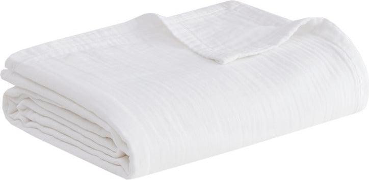 Gauze Casual 100% Cotton Lightweight Blanket Full/Queen Charcoal Olliix.com