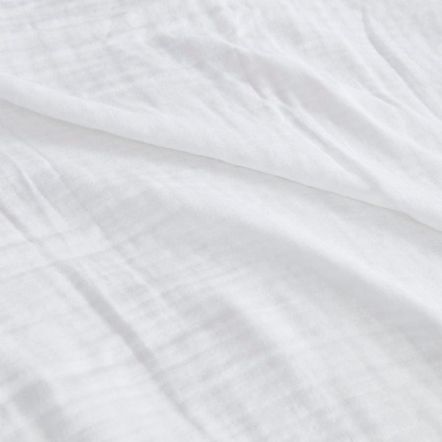 Gauze Casual Cotton Lightweight Blanket Full/Queen White Olliix.com