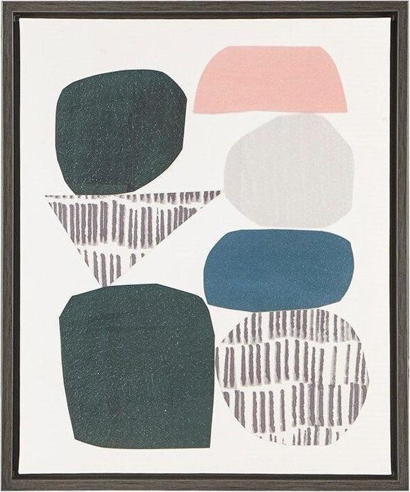 Grey Rock Garden Gel Coat Framed Canvas 2 Piece Set Multicolor Olliix.com