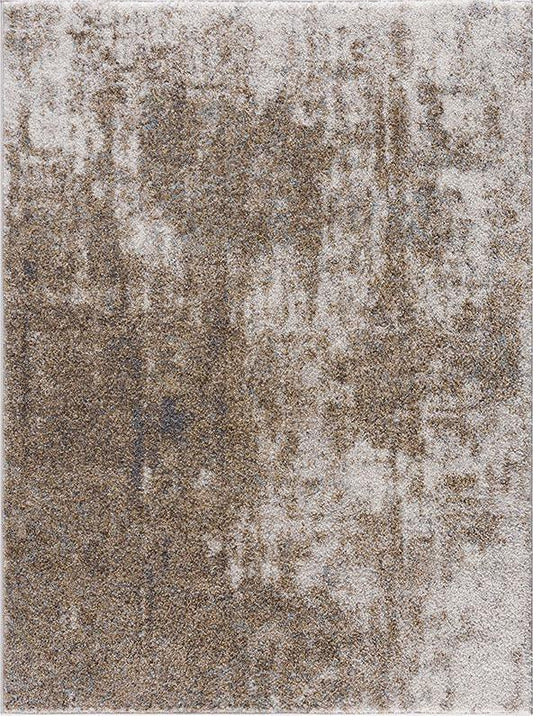 Haley 8x10 Cozy Shag Abstract Area Rug Gray & Cream Olliix.com