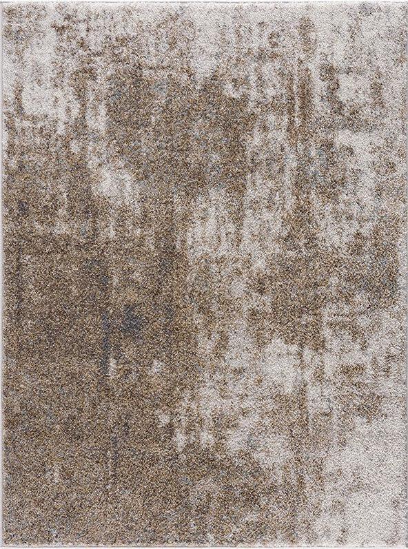 Haley Abstract Area 5 x 7 Rug Gray & Cream Olliix.com