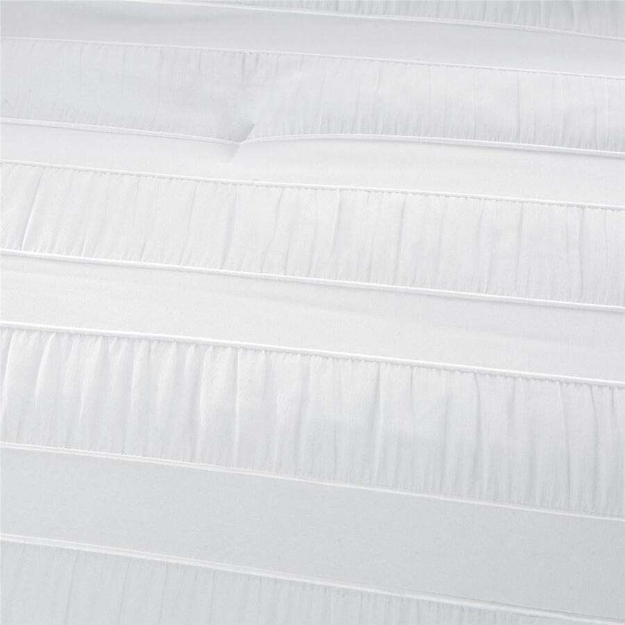 Hampton 7 Piece Comforter Set White Queen Olliix.com