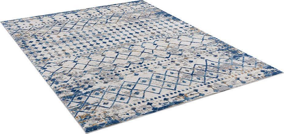 Hannah 4x6 Area Rug Blue & Cream Olliix.com