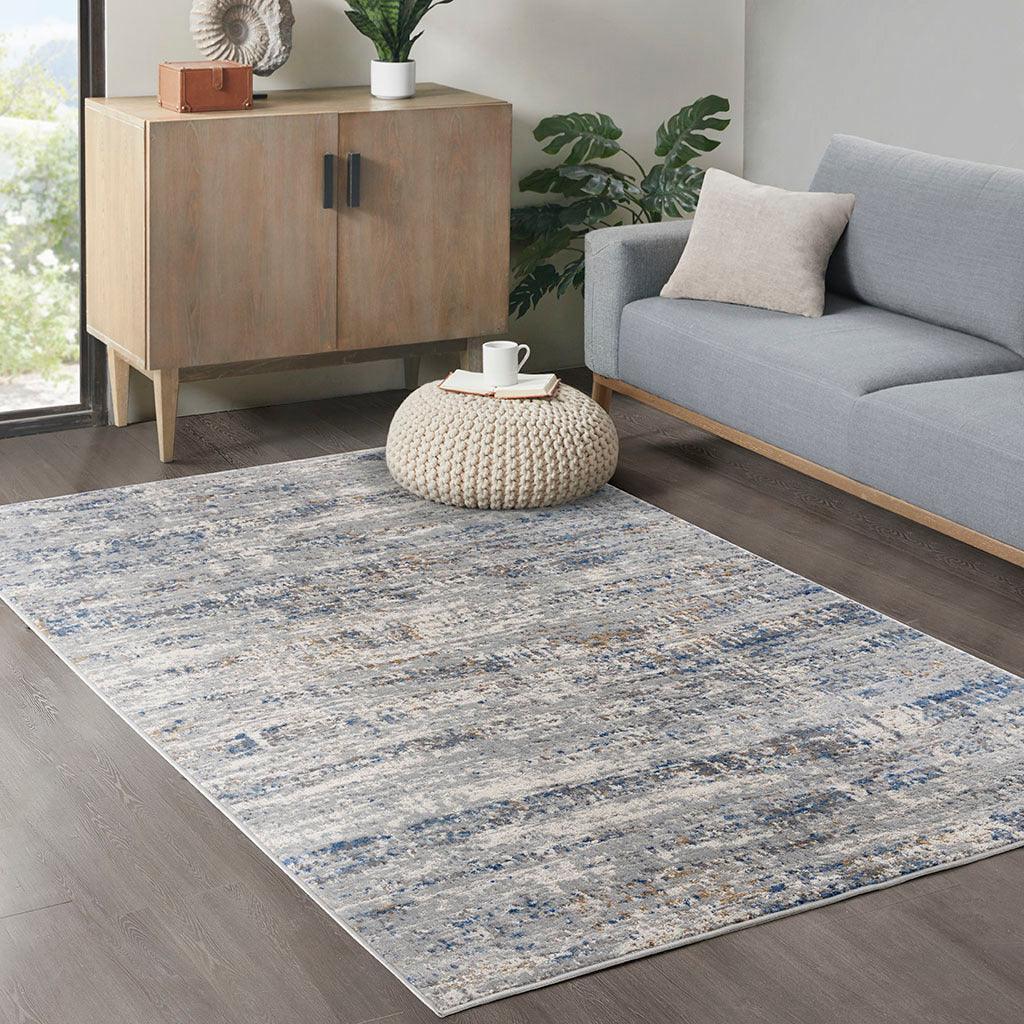 Harley 4x6 Area Rug Blue & Cream Olliix.com