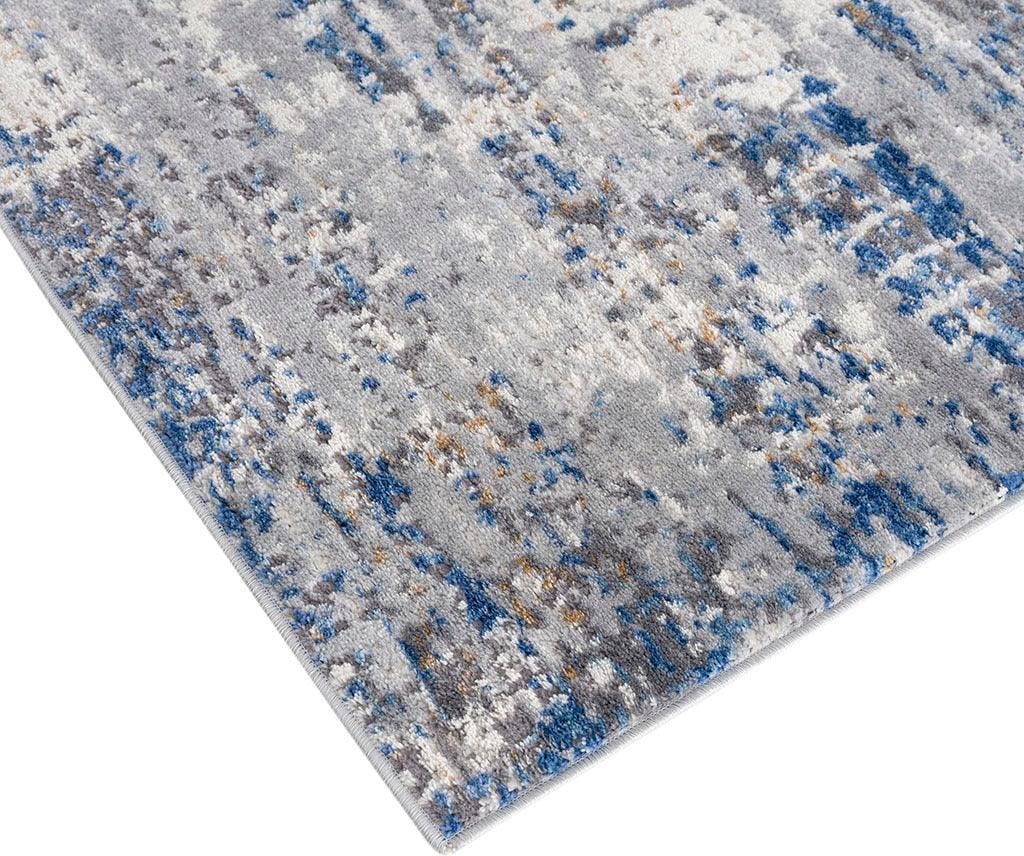 Harley Runner 2'7"x7' Area Rug Blue & Cream Olliix.com