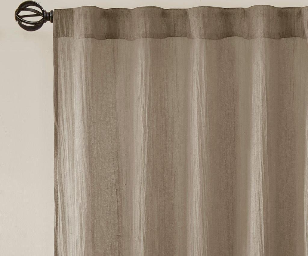 Harper 84" Solid Crushed Window Panel Pair Taupe Olliix.com