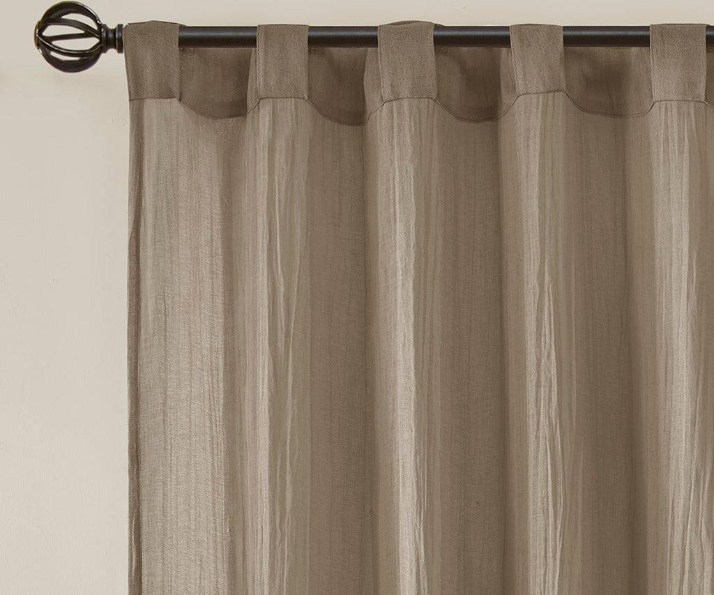 Harper 84" Solid Crushed Window Panel Pair Taupe Olliix.com