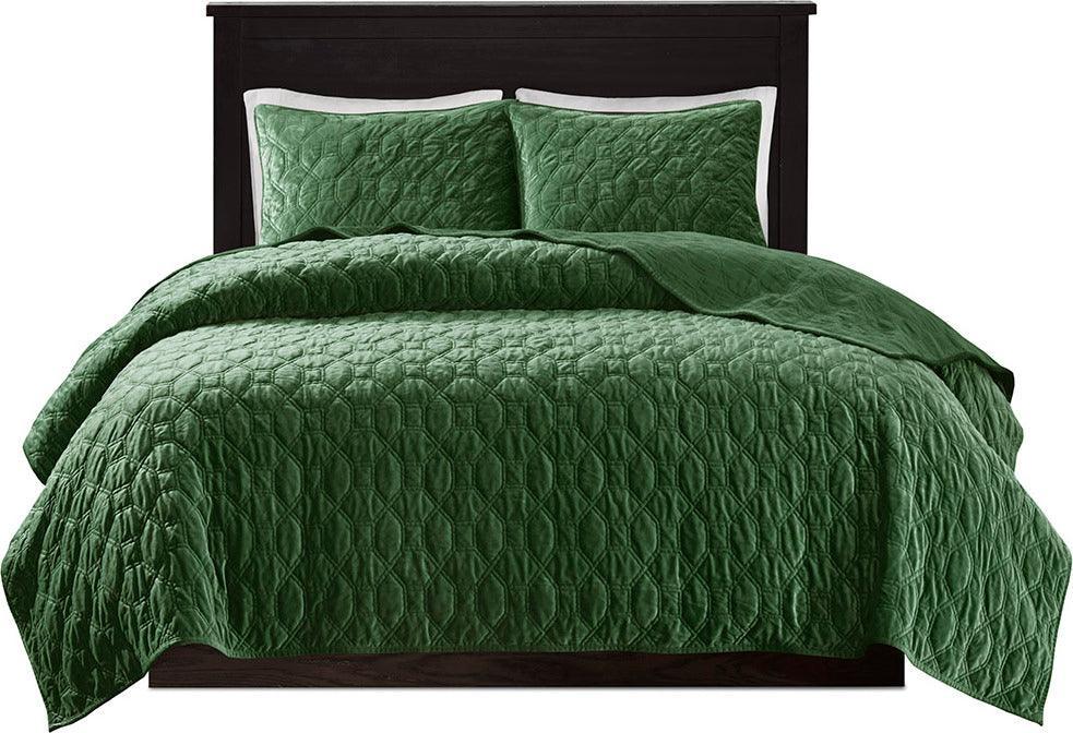 Harper Full/Queen Coverlet & Bedspr  Green Olliix.com