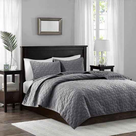 Harper Full/Queen Coverlet & Bedspread  Gray Olliix.com