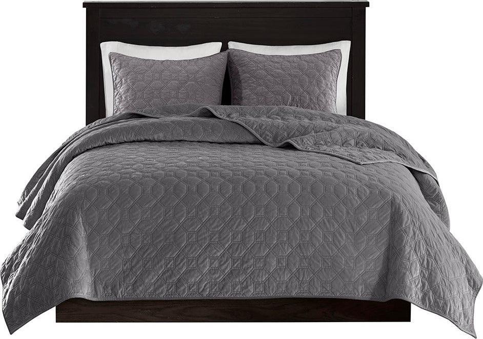 Harper Full/Queen Coverlet & Bedspread  Gray Olliix.com