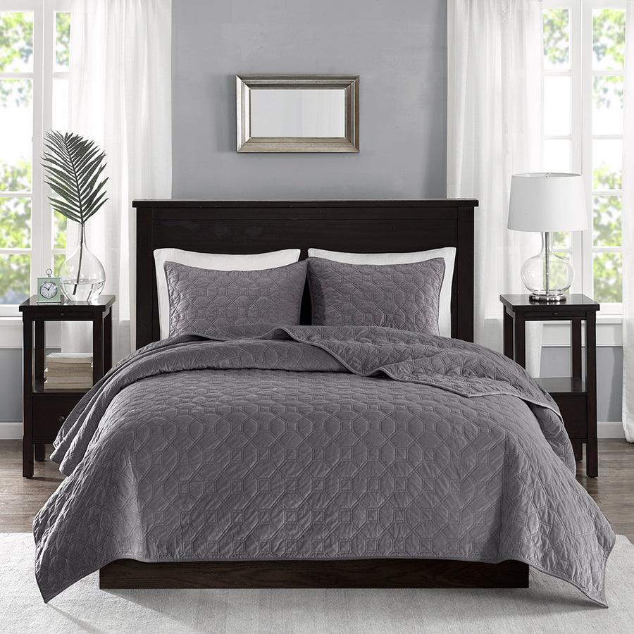 Harper Full/Queen Coverlet & Bedspread  Gray Olliix.com