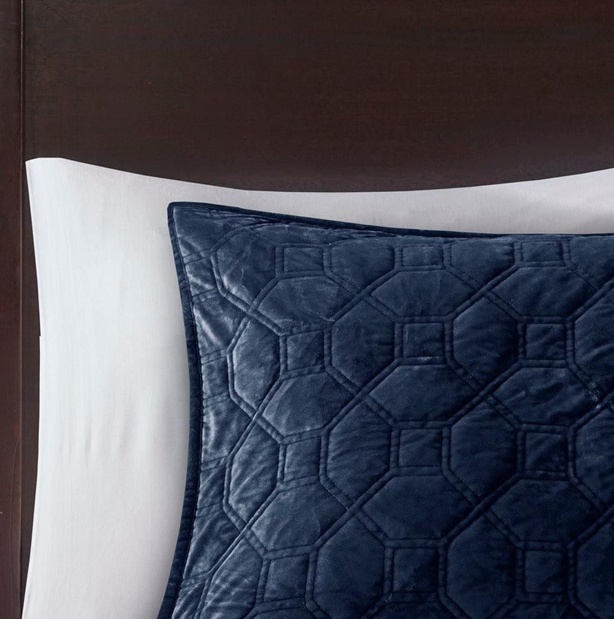 Harper Full/Queen Coverlet & Bedspread Navy Olliix.com