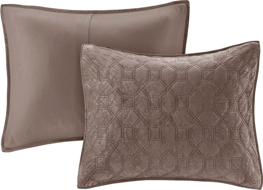 Harper Full/Queen Coverlet & Bedspread Taupe Olliix.com