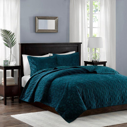 Harper Full/Queen Coverlet & Bedspread Teal Olliix.com