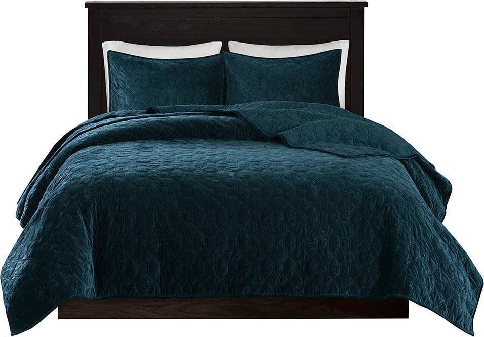 Harper Full/Queen Coverlet & Bedspread Teal Olliix.com