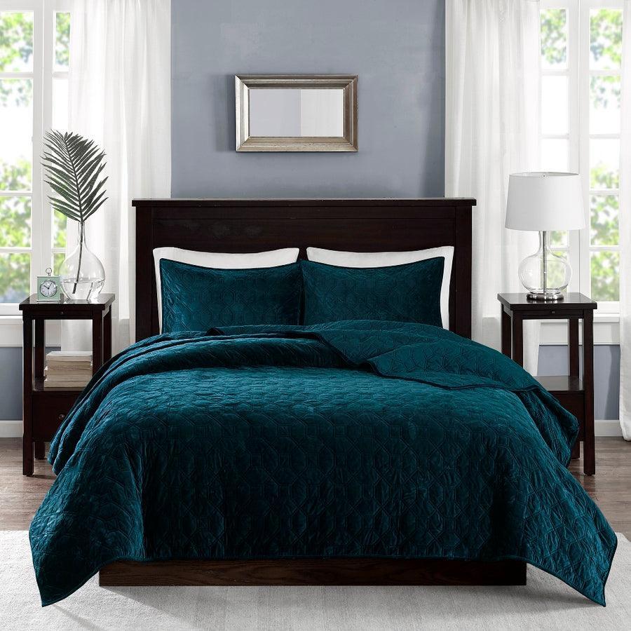 Harper Full/Queen Coverlet & Bedspread Teal Olliix.com