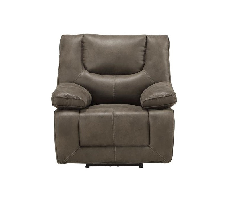 Acme Harumi Power Motion Recliner in Gray Leather-Aire 54897 ACME East