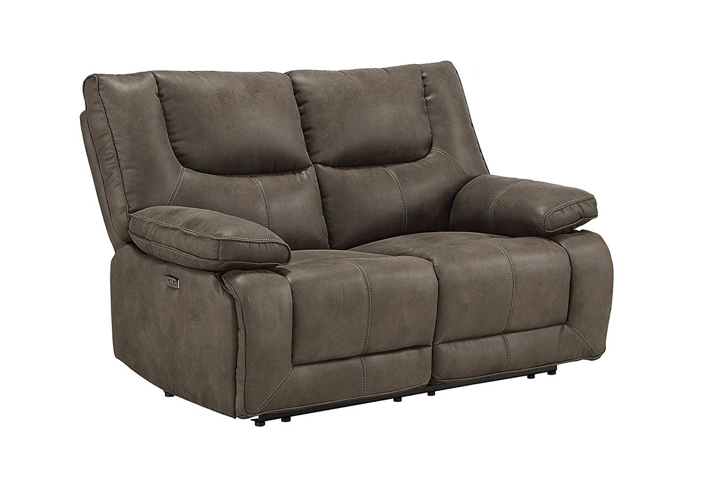 Acme Harumi Power Motion Loveseat in Gray Leather-Aire 54896 ACME East