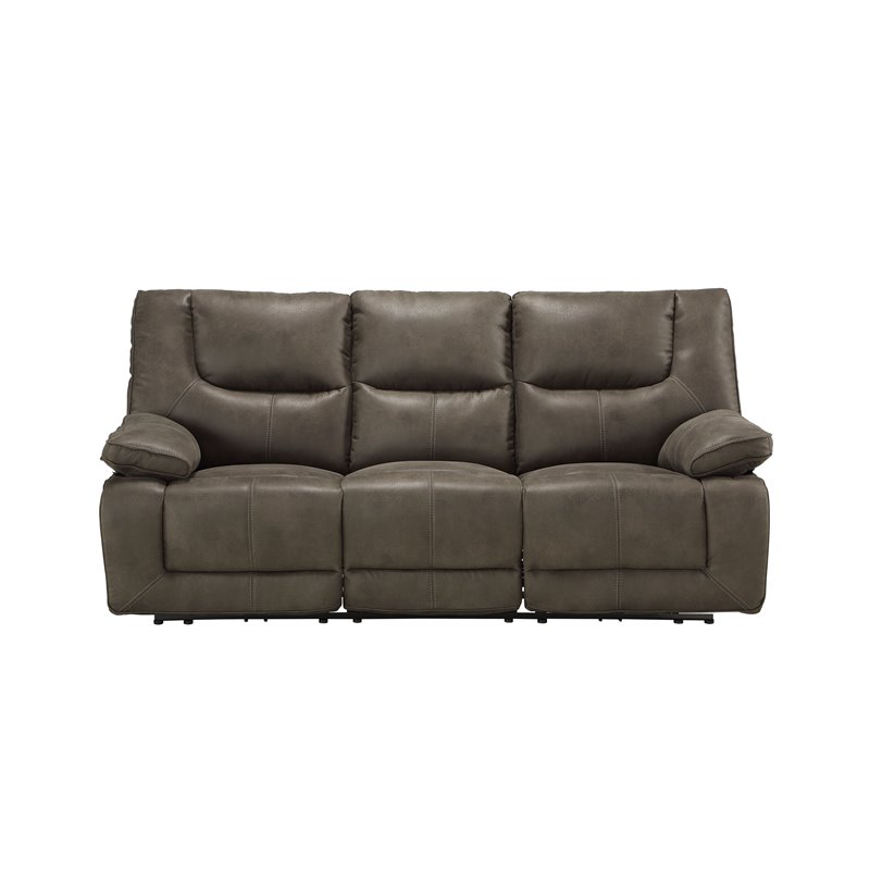 Acme Harumi Power Motion Sofa in Gray Leather-Aire 54895 ACME East