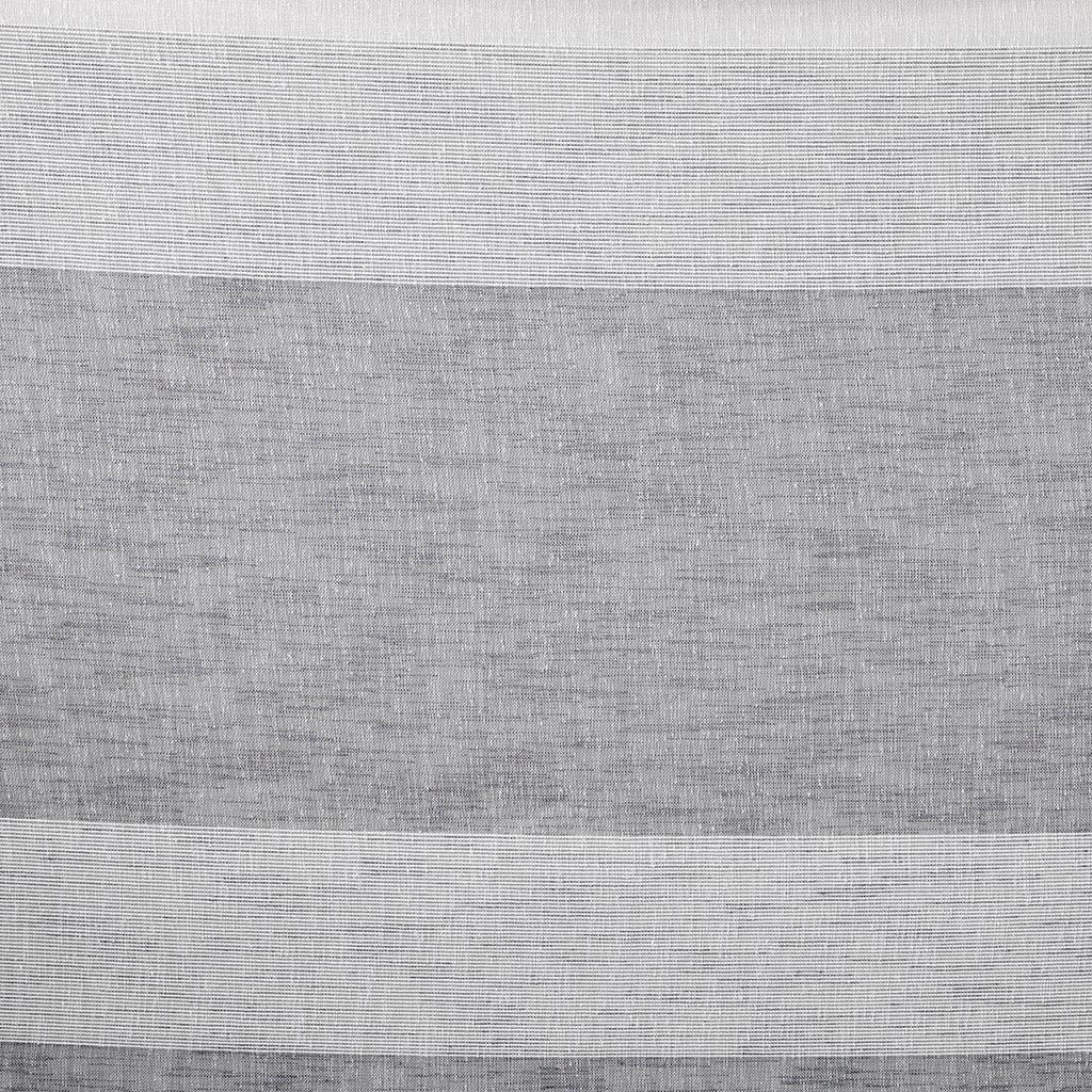 Hayden 84 H Woven Faux Linen Striped Window Sheer Gray Olliix.com