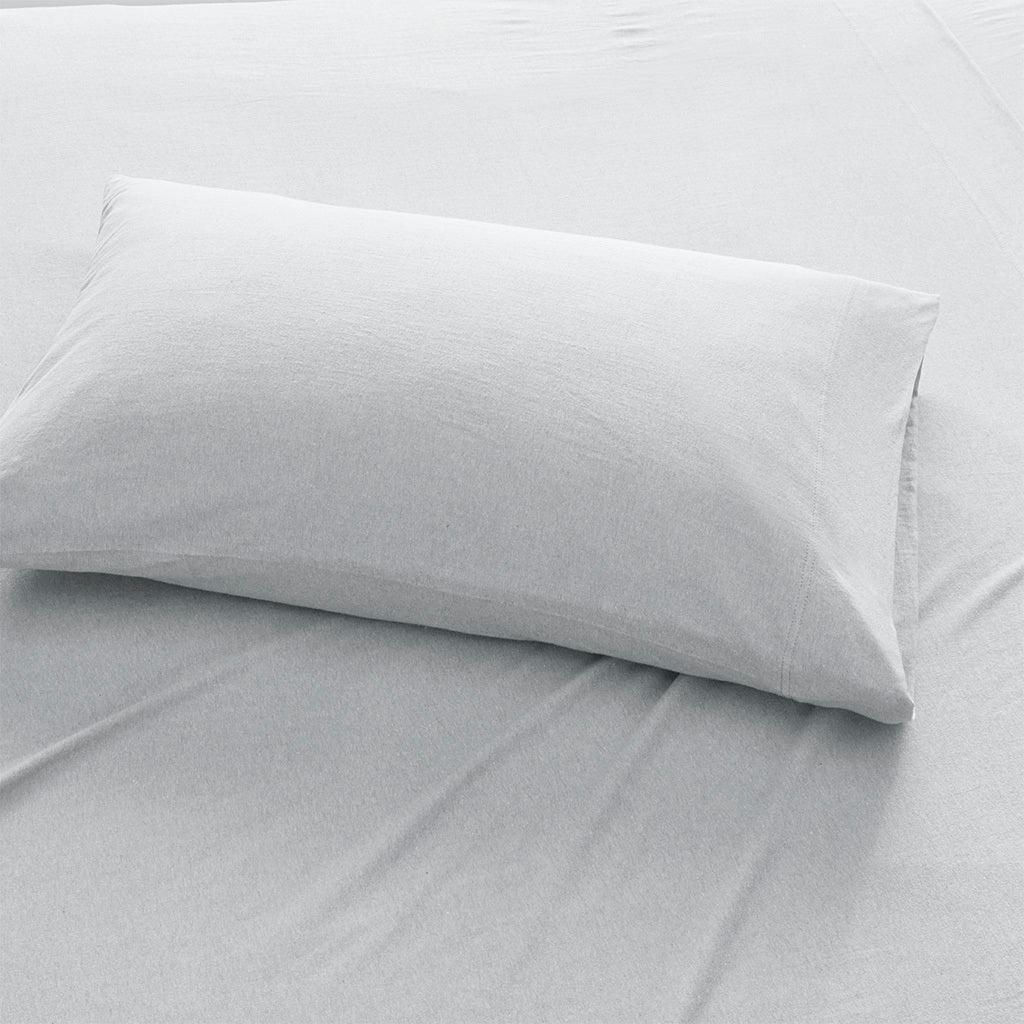 Heathered Full Sheet Set Light Gray Olliix.com