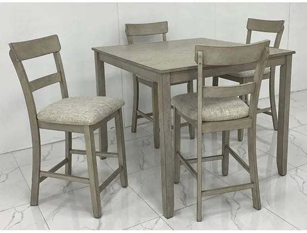 Henderson Driftwood 5-Piece Counter Height Dining Set Crown Mark