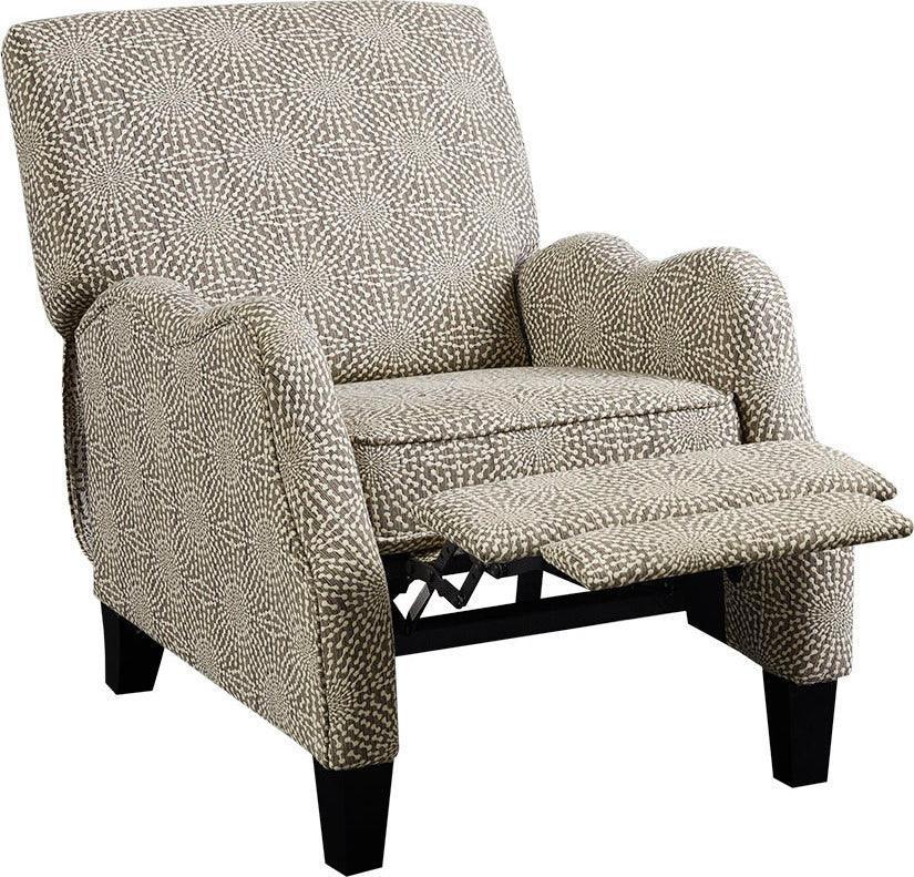 Hoffman Push Back Recliner Beige Multi Olliix.com