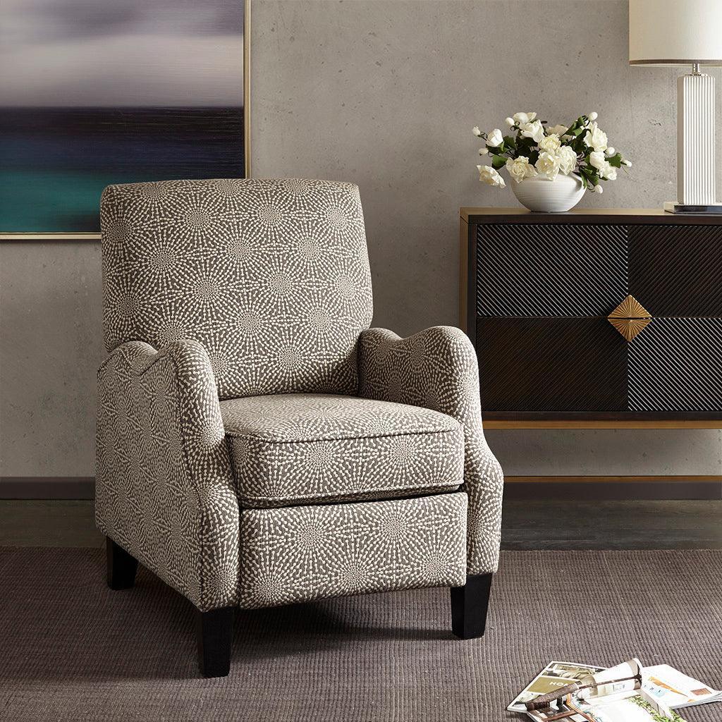 Hoffman Push Back Recliner Beige Multi Olliix.com