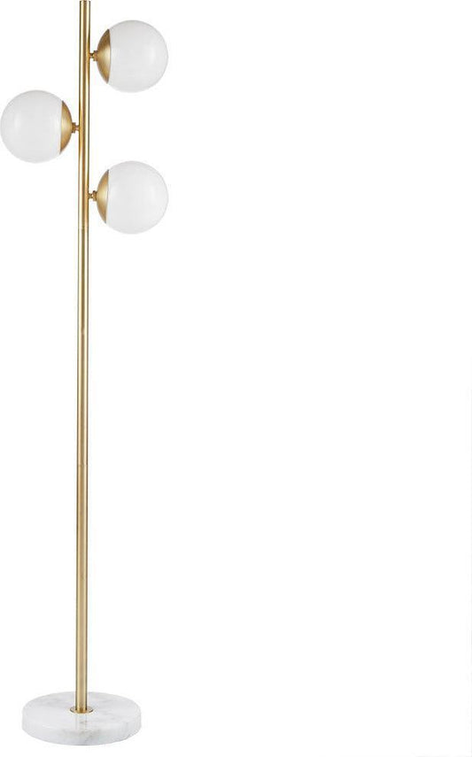 Holloway Floor Lamp White & Gold Olliix.com