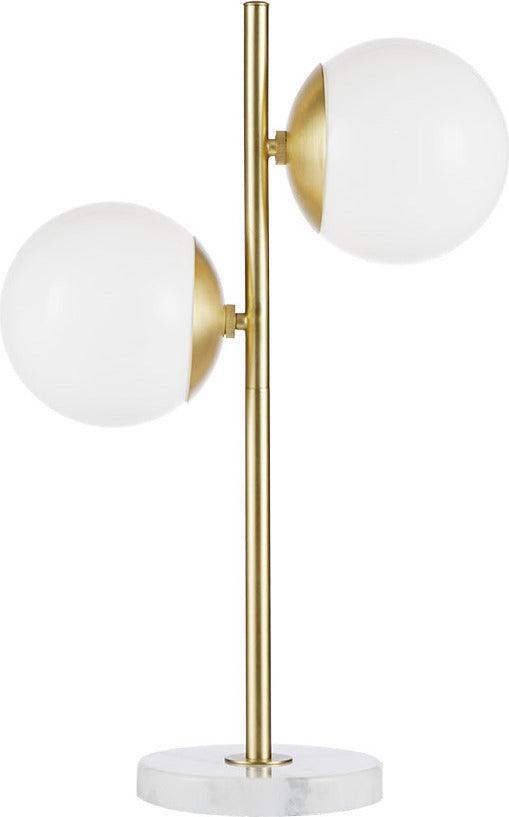 Holloway Table Lamp White & Gold Olliix.com