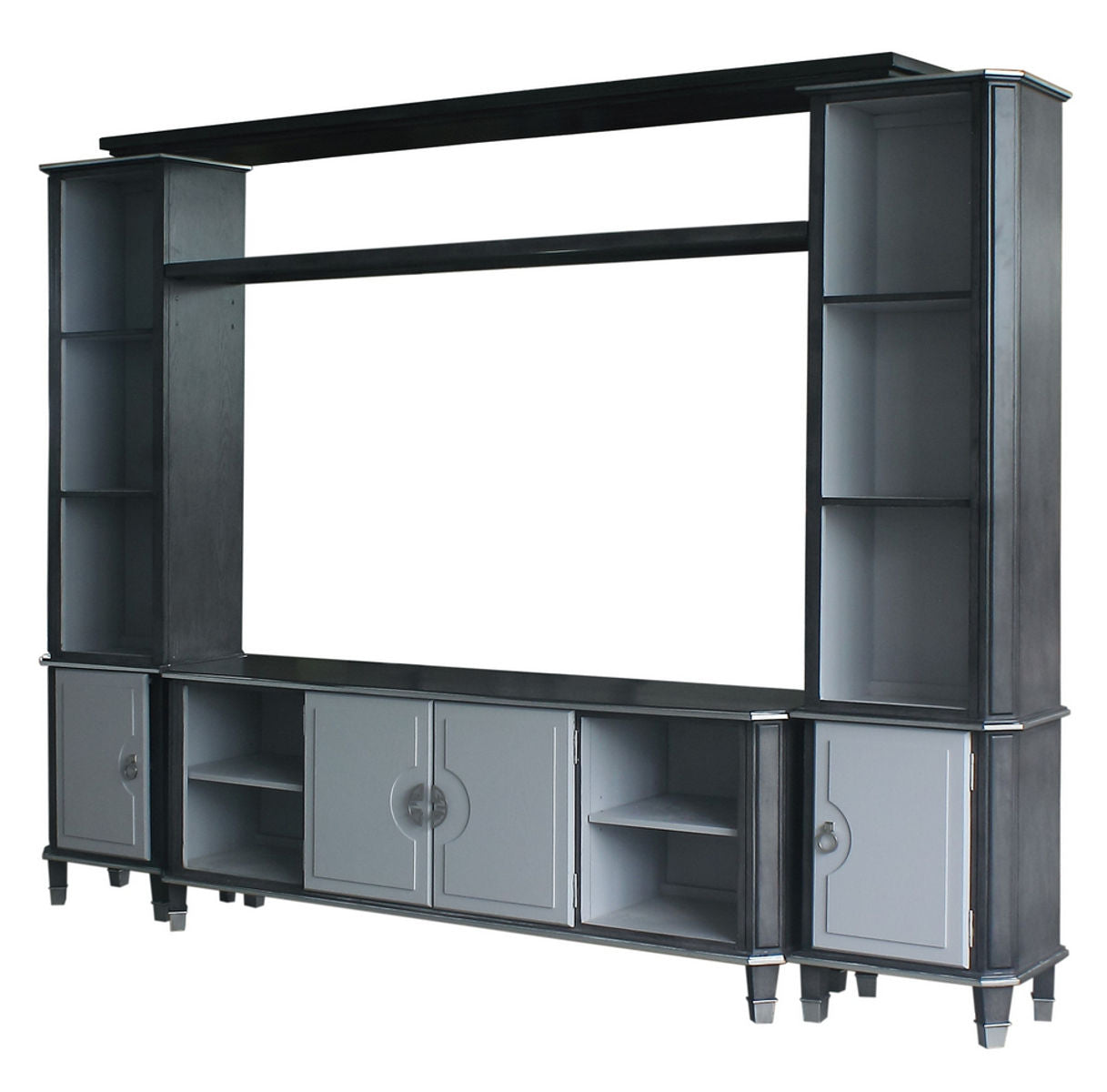 Acme Furniture House Beatrice Entertainment Center in Charcoal 91980 ACME East