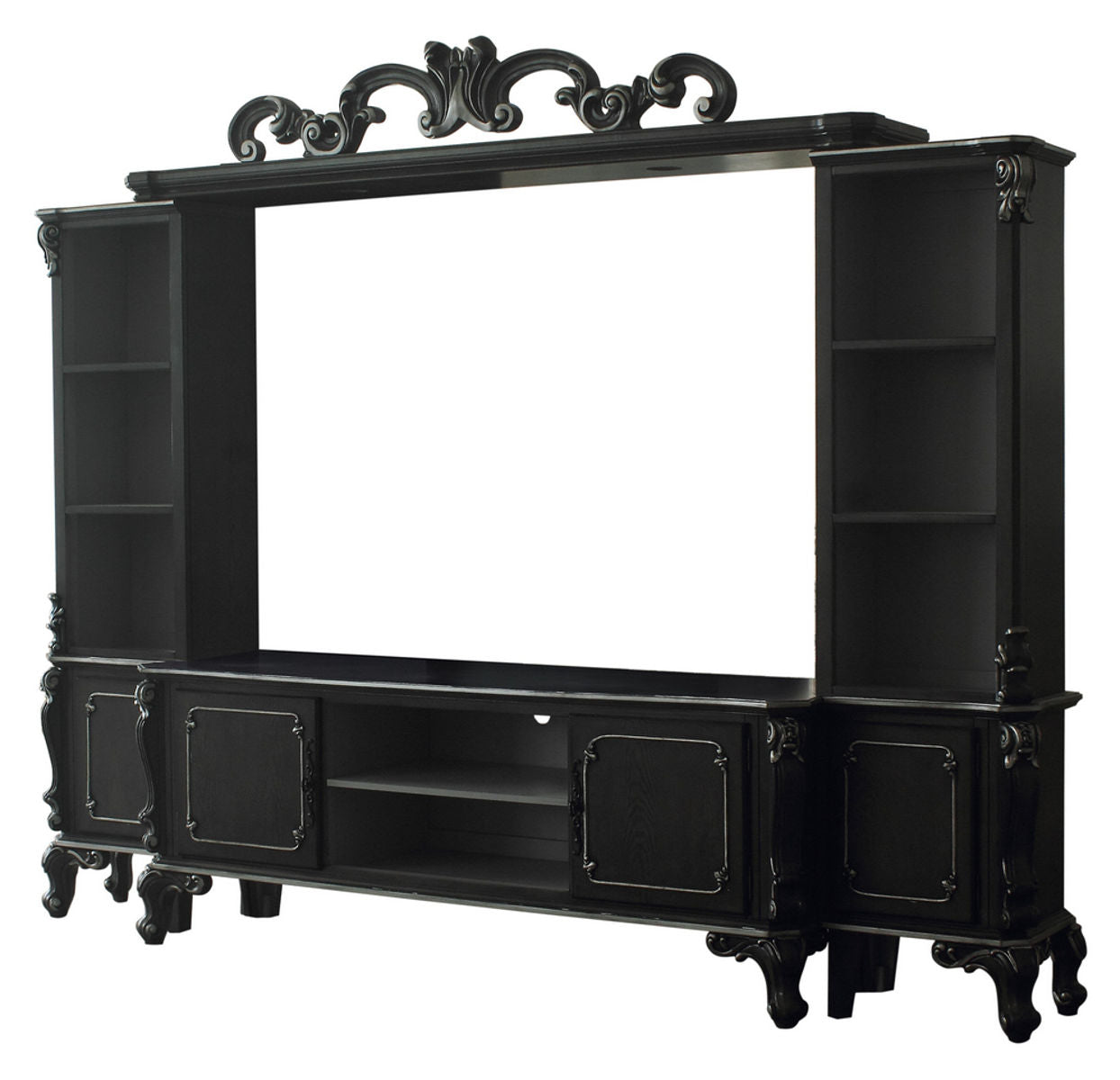 Acme Furniture House Delphine Entertainment Center in Charcoal 91985 ACME East