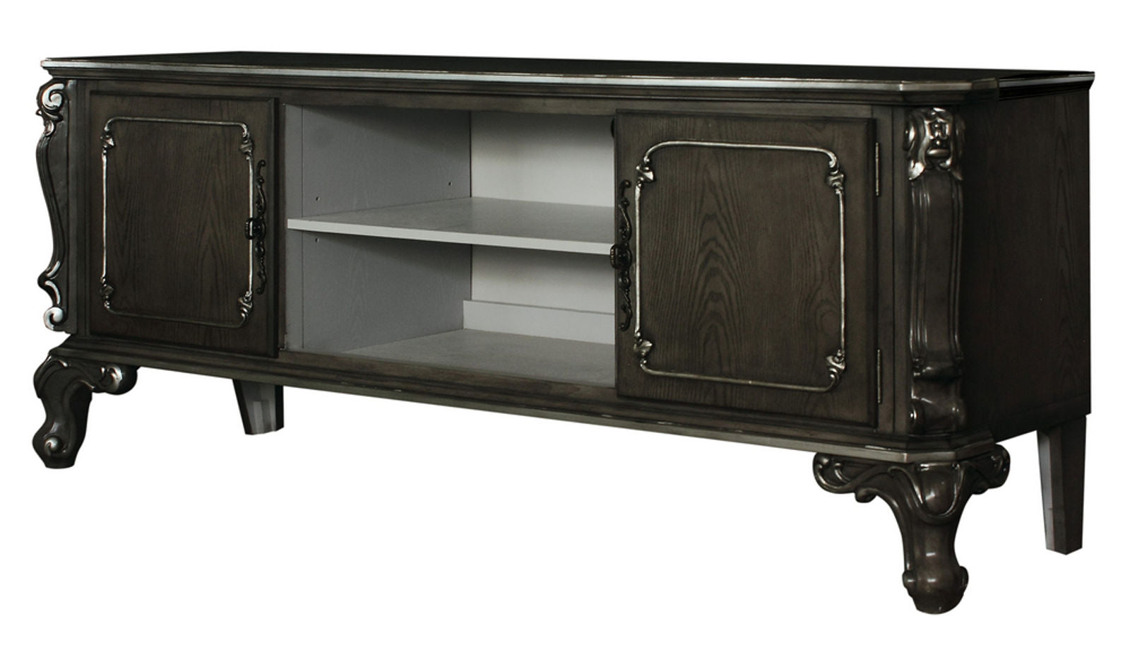 Acme Furniture House Delphine TV Stand in Charcoal 91988 ACME East