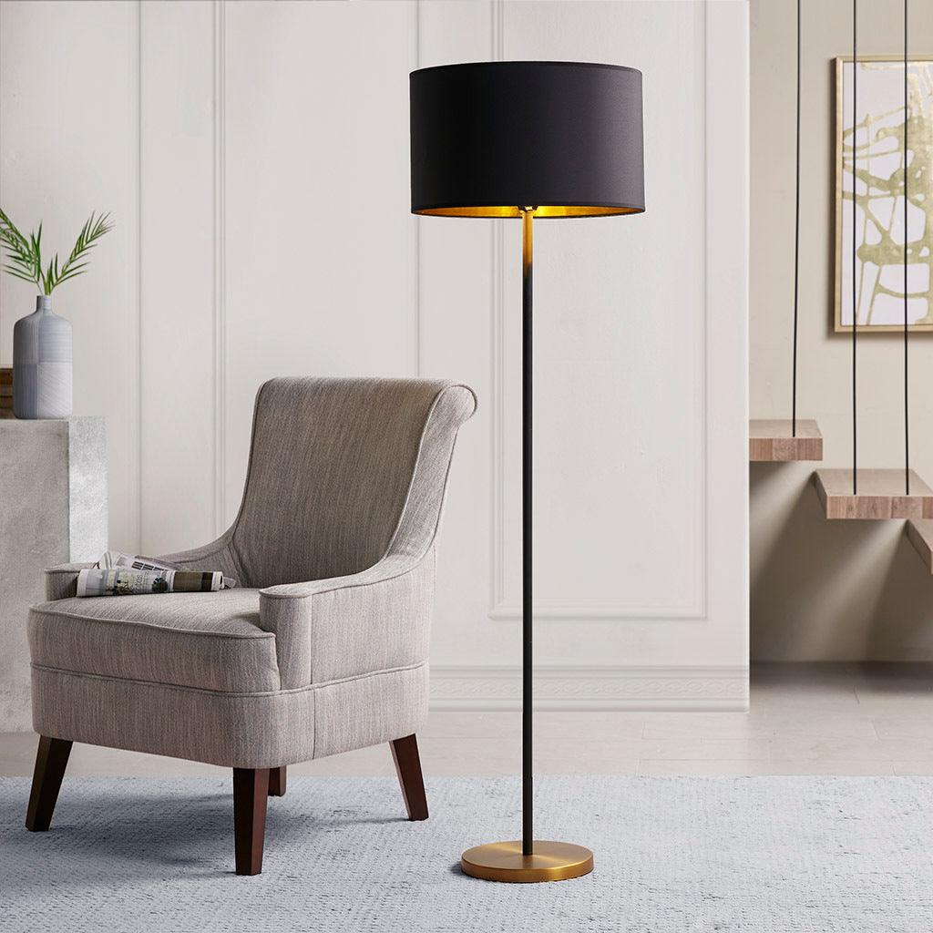 Hunts Floor Lamp Black & Gold Olliix.com