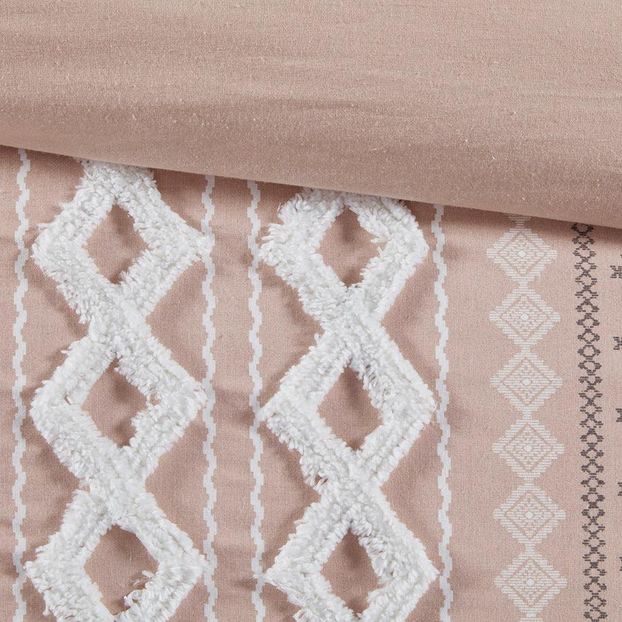 Imani Cotton Comforter Mini Set Blush Full/Queen Olliix.com