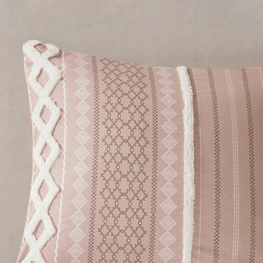 Imani Cotton Comforter Mini Set Blush Full/Queen Olliix.com