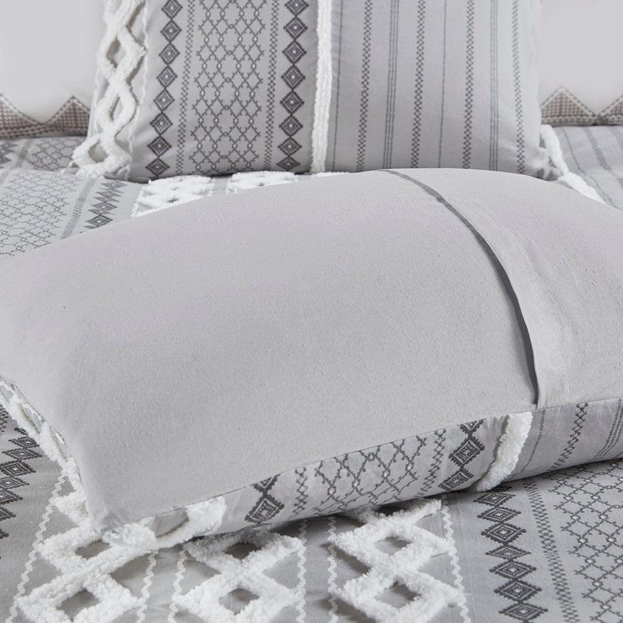 Imani Cotton Comforter Mini Set Gray Full/Queen Olliix.com