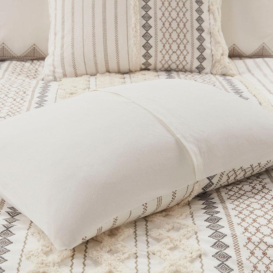 Imani Cotton Comforter Mini Set Ivory Full/Queen Olliix.com