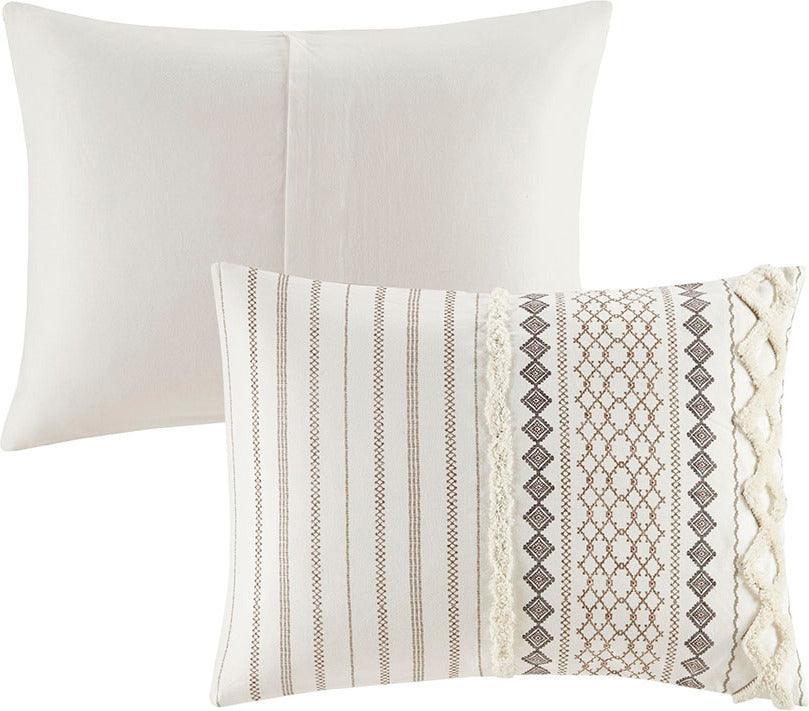 Imani Cotton Comforter Mini Set Ivory Full/Queen Olliix.com